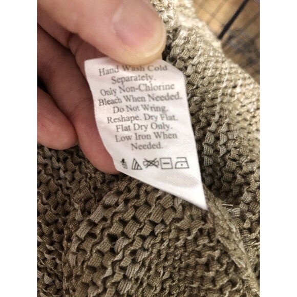 Coldwater Creek Taupe  Knit Tank Top Crocheted Edges Stretch Sz 2X 20-22 EUC - Picture 8 of 8